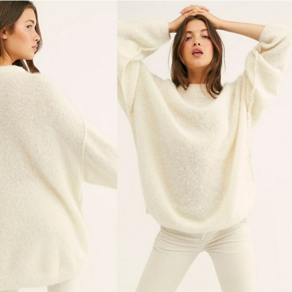 Free People- Angelic Oversized Crew Neck Pullover